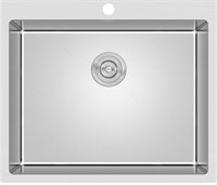 TOP MOUNT STAINLESS STEEL KITCHEN SINK 21X20X10IN