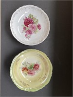 (2) Vintage Porcelain Floral Bowls (Germany,