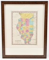Original Illinois 1830 Map, Anthony Finley