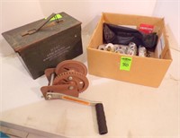 MILITARY AMMO CAN & HAND CRANK WINCH