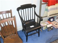 Early Plank Seat Arm Chair