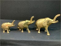 Brass Elephants-Set of 3