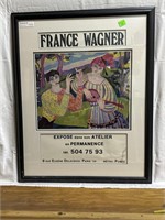 France Wagner French exhibit poster - 27” x 33.5”