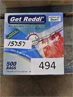 500ct reclosable freezer bags (quart sized)