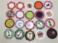 20 Large Casino Chips, 47mm & 50mm Chips