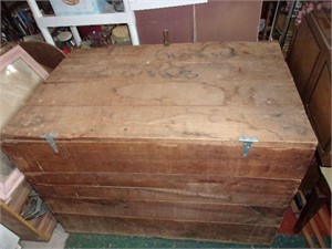 Large wood trunk with all contents