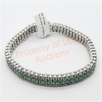 Sterling Silver 120 Emerald Bracelet