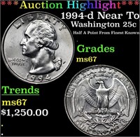 ***Auction Highlight*** 1994-d Washington Quarter