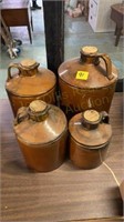 Jug Style Canister Set. Smallest Cracked