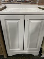 24 IN WHITE SINK BASE WITH COUNTER TOP
