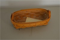 Longaberger Leather Handle Basket