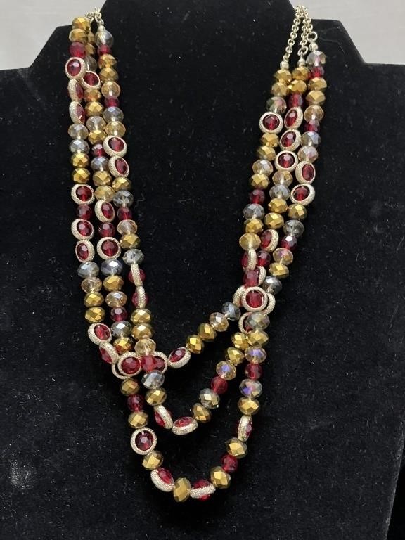 Les Mejores 1950's Glass Beaded Necklace