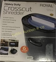 ROYAL $95 RETAIL CROSSCUT SHREDDER 1216