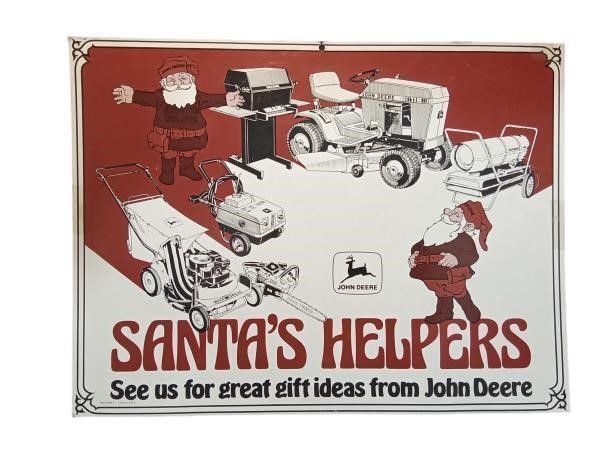 John Deere Santa's Helpers Poster - Festive Holida