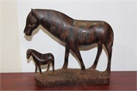 An Exotic Wooden Horse with Cub