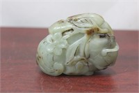 A Rousett Chinese Celadon Jade Phoenix
