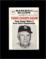 1961 Nu Card Scoops #461 Casey Stengel EX to EX-MT