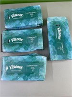 4 boxes Kleenex comfort touch facial tissues -