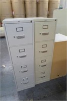 Qty (2) 4-Drawer Metal File Cabinets