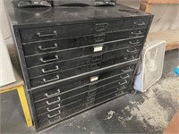 Qty (2) 5-Drawer Metal Art Storage Cabinets