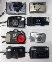 Camera Lot of 8 various brands-not tested