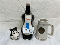 Hamm's Bear Bottle and 100-Year Anniv. Stein