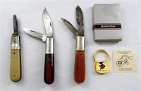 (3) BARLOW KNIVES (1) BARLOW KEY CHAIN