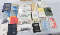 Railroad ephemera, stock certificates, and more