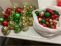 Bag of large and misc Christmas ornaments