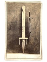 CDV Photograph Early Mole / Animal Trap, Spear