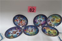 Walt Disney Magical Moments Set Of 6 Plates