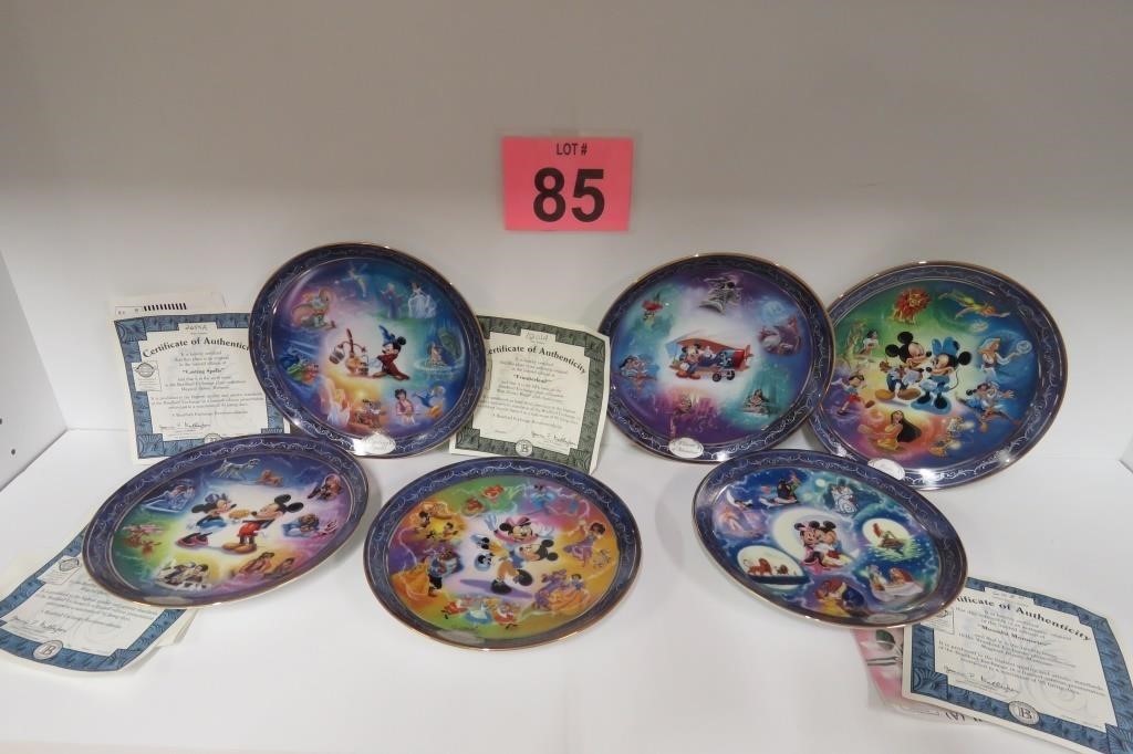 Walt Disney Magical Moments Set Of 6 Plates