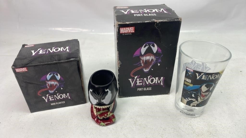 Venom paint glass and mini planter