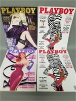 Lot of 4 1988 Playboy Magazines