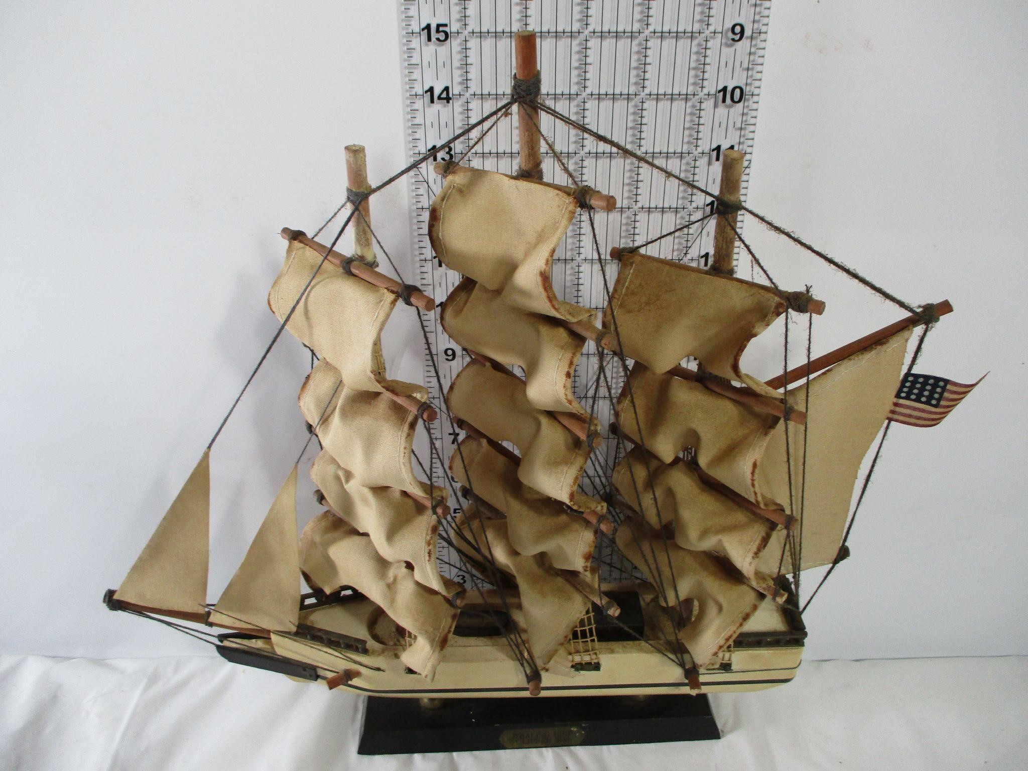 Wooden Model  Whaling Ship Clipper 1846