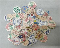 Lot of Canadian Dairy/Milk Lids/Pogs