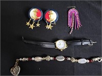 Various Antique Jewelry  & Timex Women's watch