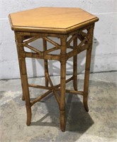 Wooden and Woven Side Table M8B