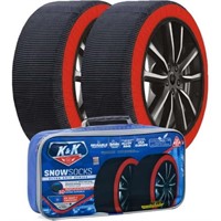 XLarge  K&K Automotive Snow Socks for Tires - Pro
