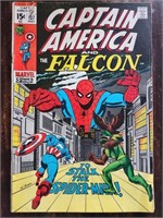 Captain America 137(1971)1st  meetng SPIDEY FALCON