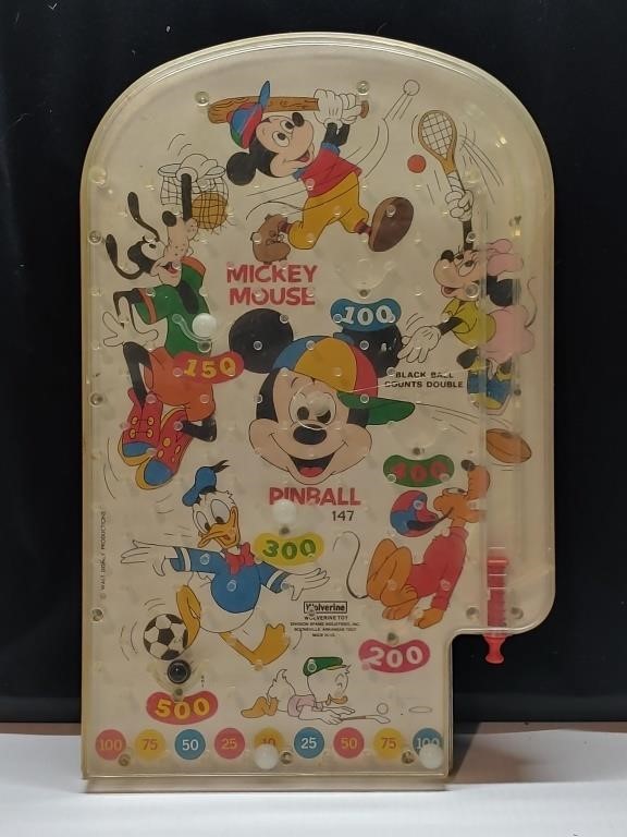 1960's Mickey Mouse handheld pinball game, small