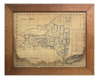 CALLIGRAPHIC MAP OF NYS BY CATHERINE HANSON