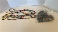 6 Strands of Glass Bead Necklaces