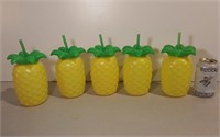 Five Pineapple Drink Containers