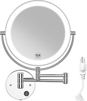 Benbilry 9" Wall Mounted Lighted Makeup Mirror wi