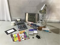 Office supplies: lamp, printing calculator, etc***
