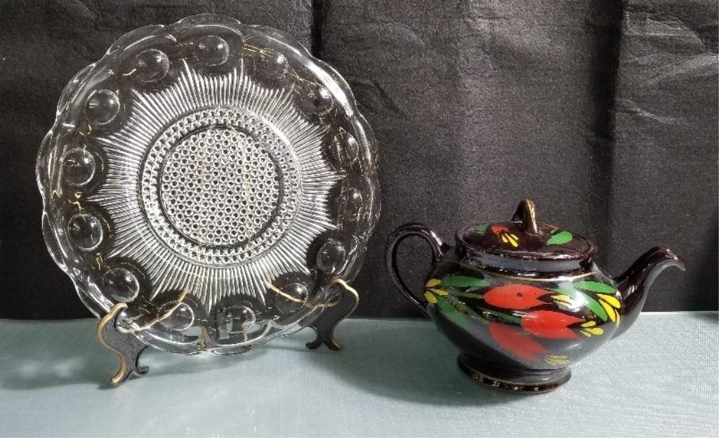 US Glass Manhattan 11in Plate and Vintage