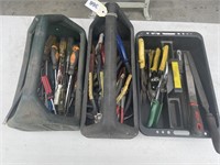 3 x Carry Cases Tools inc Screwdrivers, Pliers,