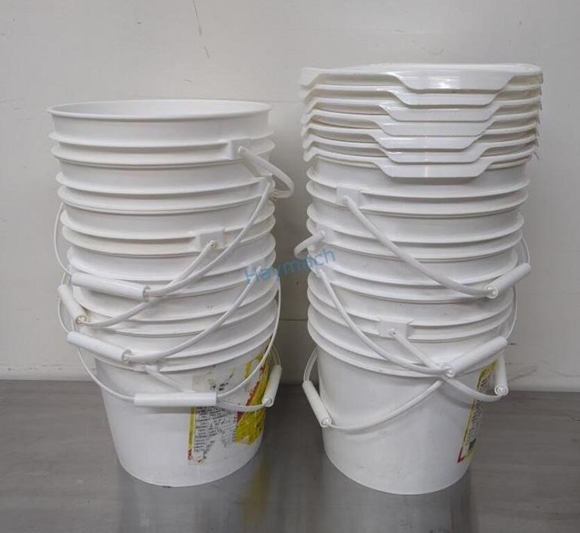 LOT OF 5KG FOOD GRADE PAILS W/ LIDS