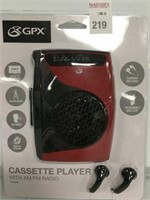 GPX CASSETTE PLAYER WITH AM/FM RADIO